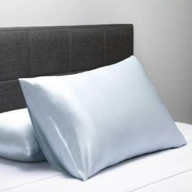 Fishers Finery Silk Pillowcase - Misty Blue