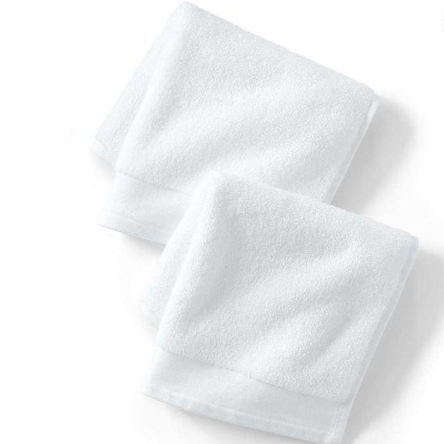 Turkish Cotton Spa 2-Piece Washcloth Set - White