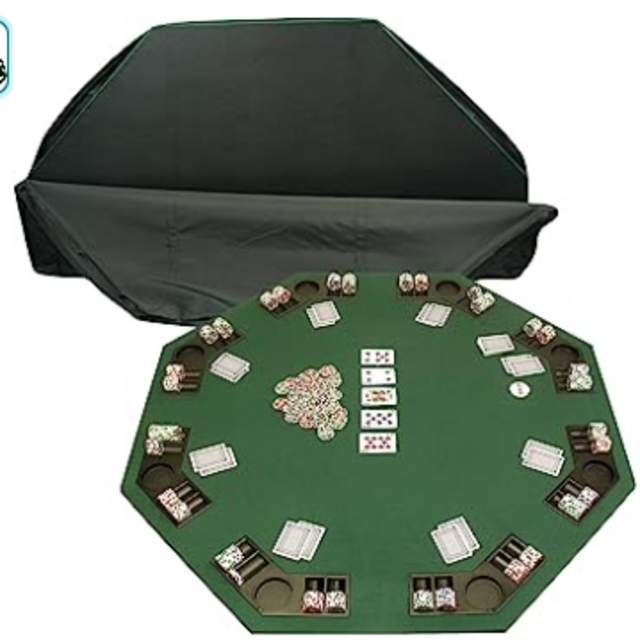 Trademark Poker Deluxe Poker & Blackjack Table Top w/Case Green