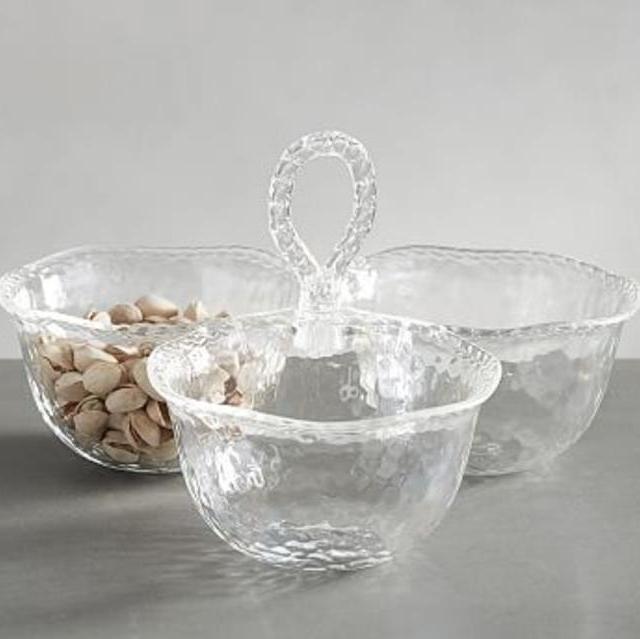 Rope Melamine Triple Snack Bowl