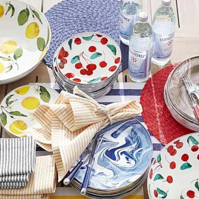 Lemon Enamel Serve Bowl