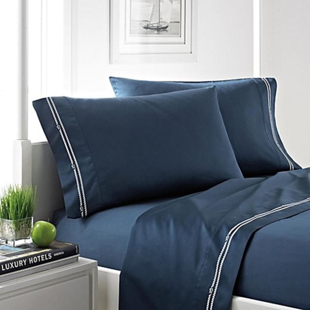 Queen Deep Pocket Sheet Set in Nautical Blue