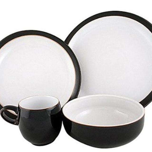 Denby Jet Black Soup/Cereal Bowls, Set of 4