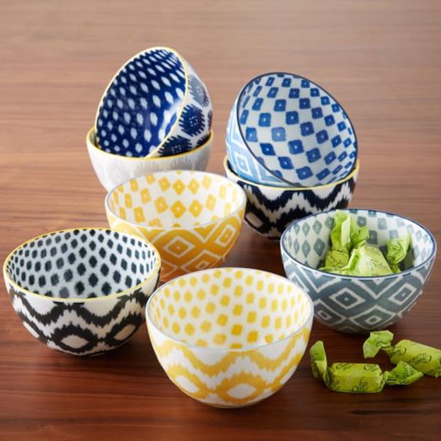 Pad Printed Bowls - Ikat