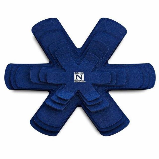 Cook N Home Pot and Pan Protector Divider 6-Piece Potholder Set