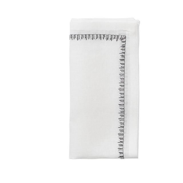 Filament Napkin White Silver & Gunmetal Set of 4