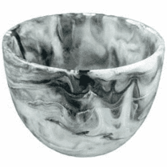 Swirl Resin Deep Bowl Black Medium