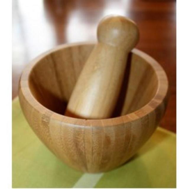 Bamboo Mortar & Pestle