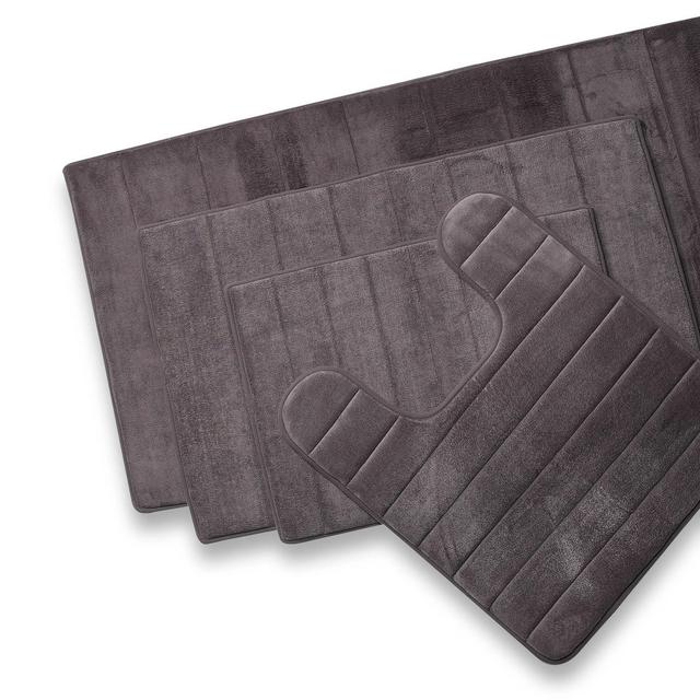 Microdry® Ultimate Performance THE ORIGINAL Memory Foam 17-Inch x 24-Inch Bath Mat in Charcoal