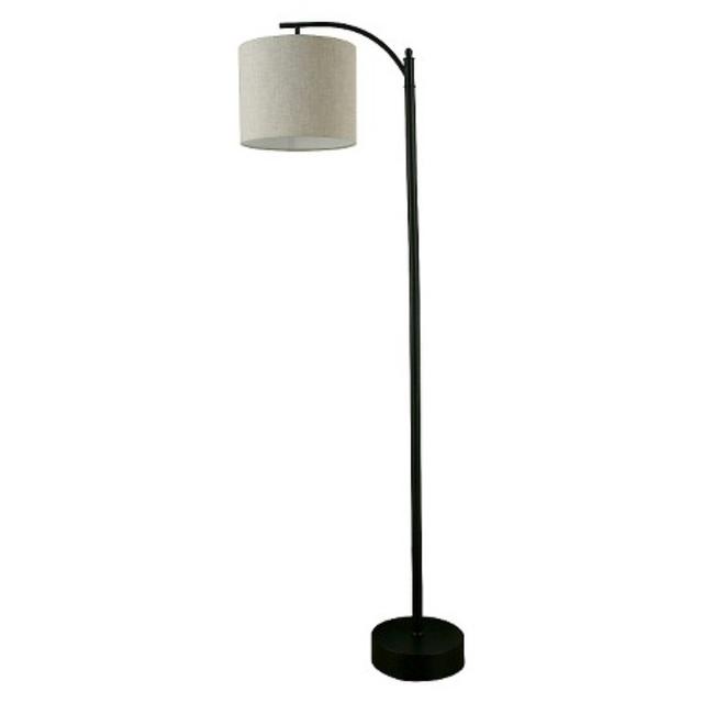 Black Downbridge Floor Lamp with Grey Shade - Threshold™