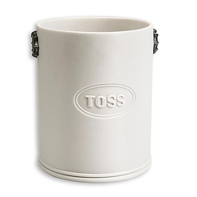 Allure Faucet "Toss" Wastebasket in White