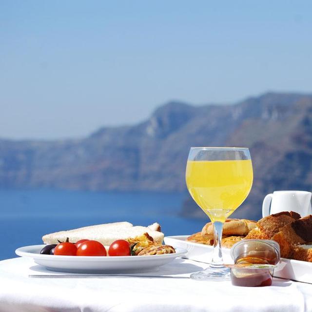 Dinner in Santorini