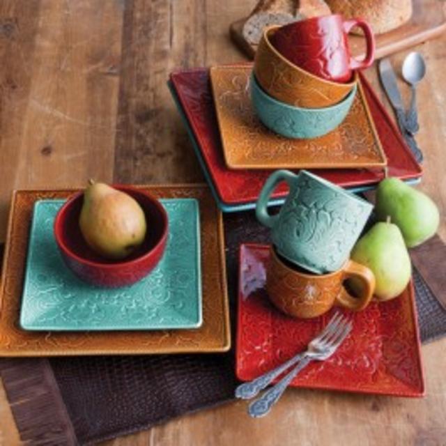 Turqouise Western Elegance Ceramic Dish Set
