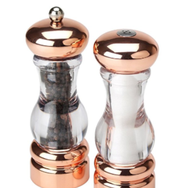 Olde Thompson Plated Pepper Mill & Salt Shaker Set