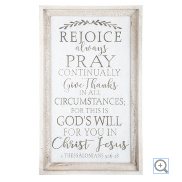 1 Thessalonians 5:16-18 Wood Wall Decor