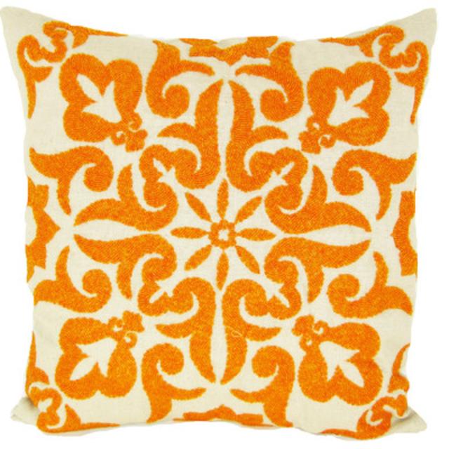 Damascus Cotton Linen Throw Pillow