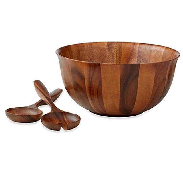 B. Smith 3-Piece Wood Salad Server Set