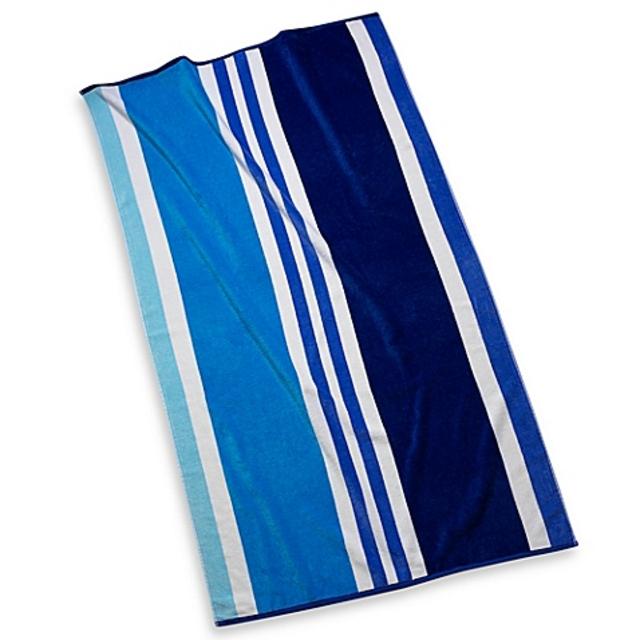 Cabana Stripe Beach Towel in Blue
