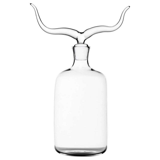 'Lognhorn' Hand Blown Glass Bottle from Trophy Bottles by Simone Crestani