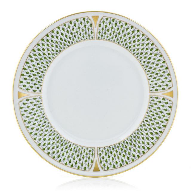 Herend Art Decco Forest Green Dessert Plate
