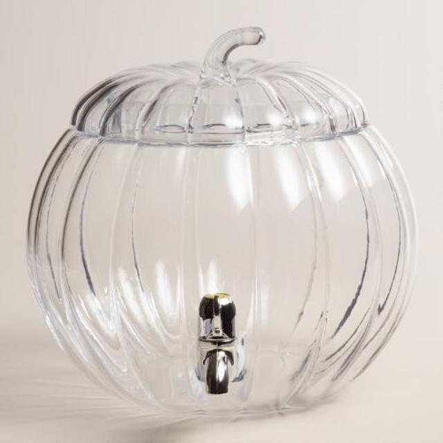 Glass Pumpkin Drink Dispenser