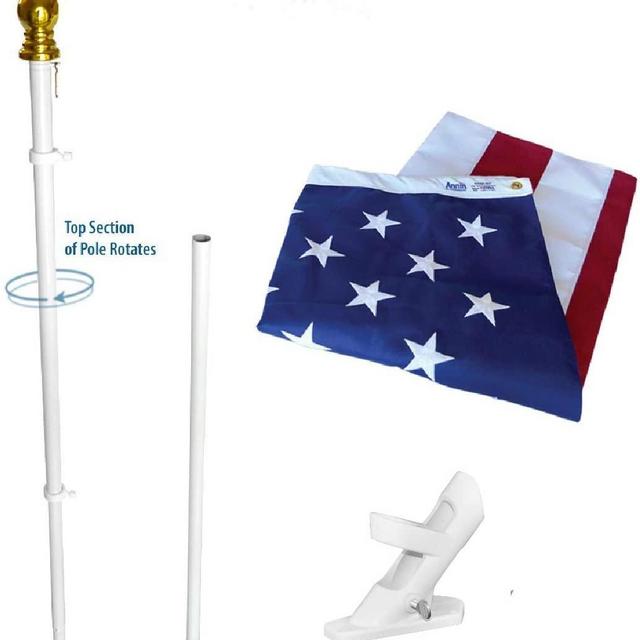 American Flag and Flagpole Set Estate Kit