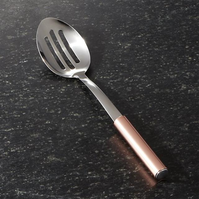 Slotted Spoon with Copper Handle