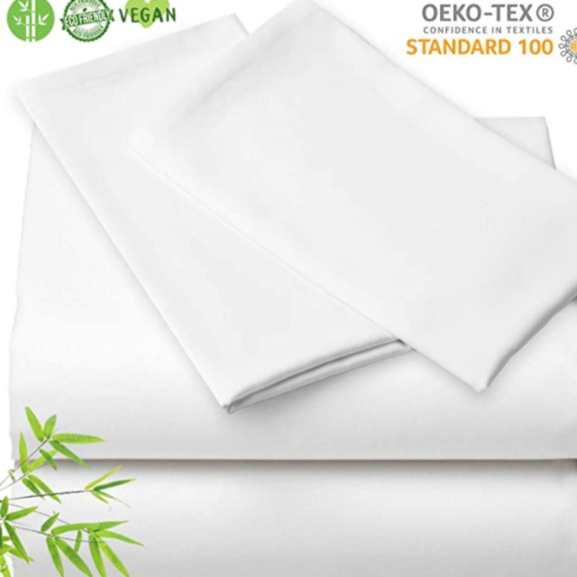 Vegan Silk Bamboo Sheet Set - Lyocell Luxury Sheets Like Sleeping on a Cloud, Sateen Weave, Cool Soft Bed Sheets for Night Sweats Hotel Quality Hypoallergenic Sustainable Bamboo Sheets (White, King)