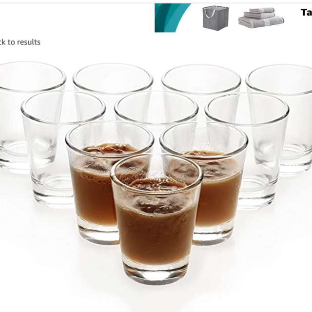 1.5 oz Shot Glasses Sets with Heavy Base, Clear Shot Glass (10 Pack)