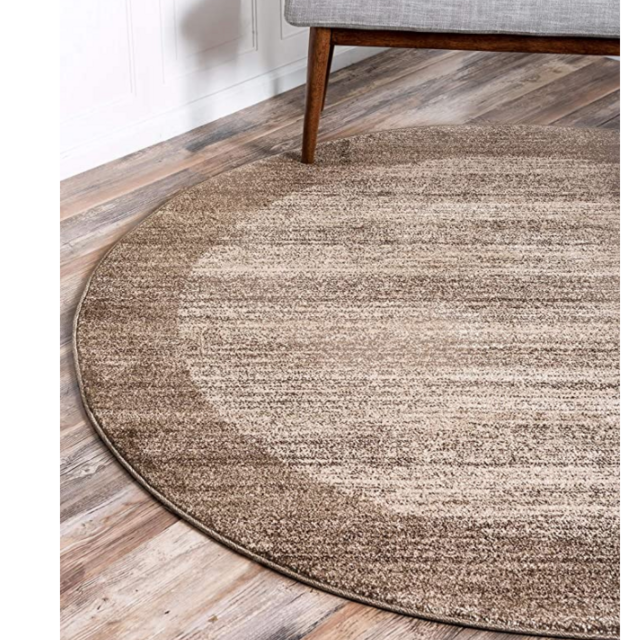 Unique Loom Del Mar Collection Contemporary Transitional Beige Round Rug (6' 0 x 6' 0)