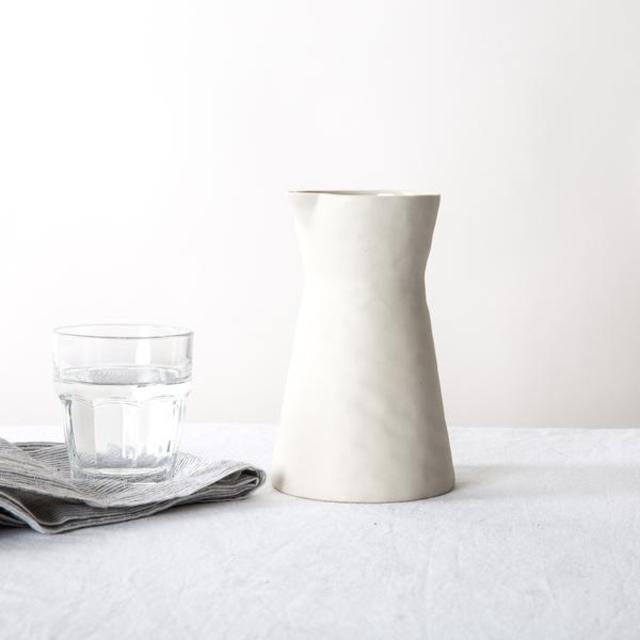 White Stoneware Carafe