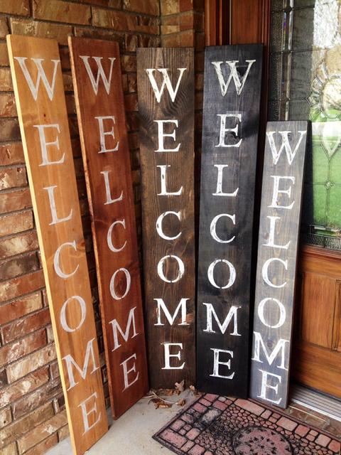 WELCOME SIGN - RUSTIC WOOD