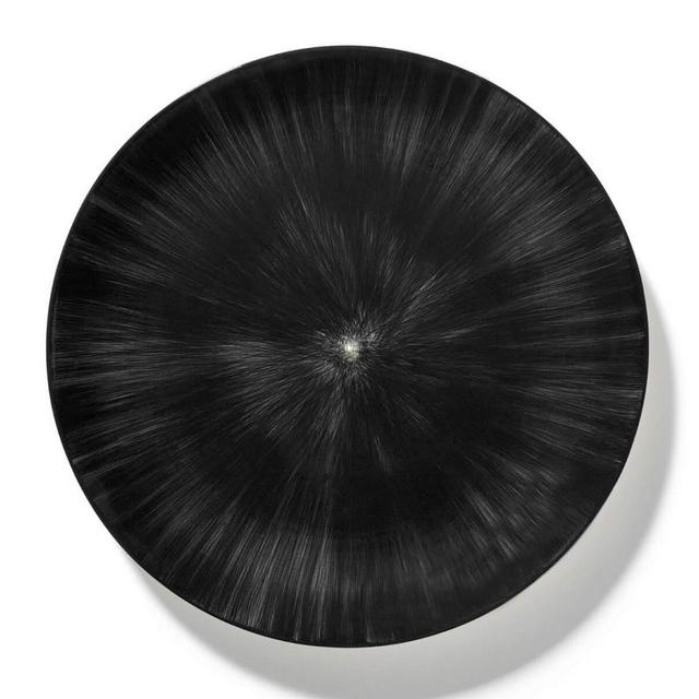Ann Demeulemeester Dé Plate 5 - 11" Dinner Plate (Dé Off-White and Black Plate)