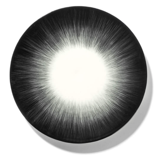 Ann Demeulemeester Dé Plate 4 - 7" Salad Plate (Dé Off-White and Black Plate)