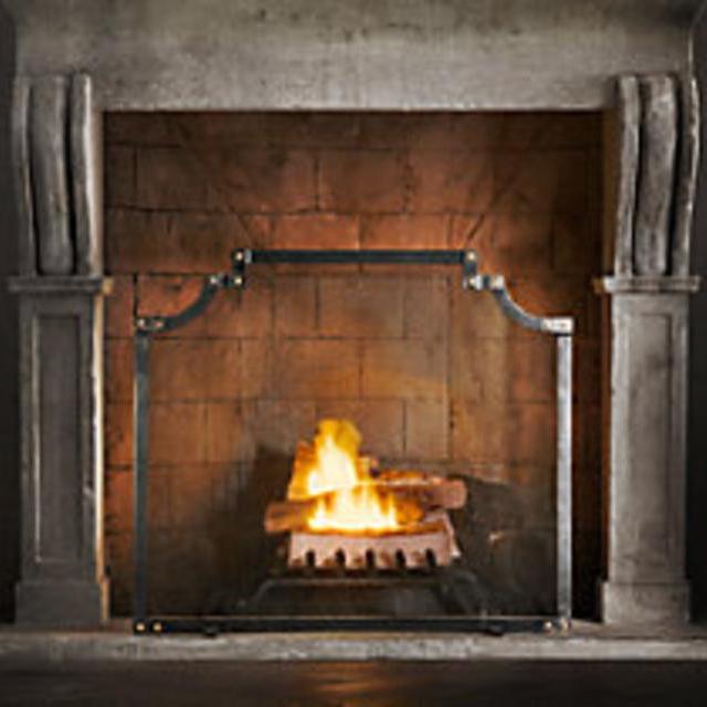 Hammered Rivet Tiered Flat Single-Panel Screen