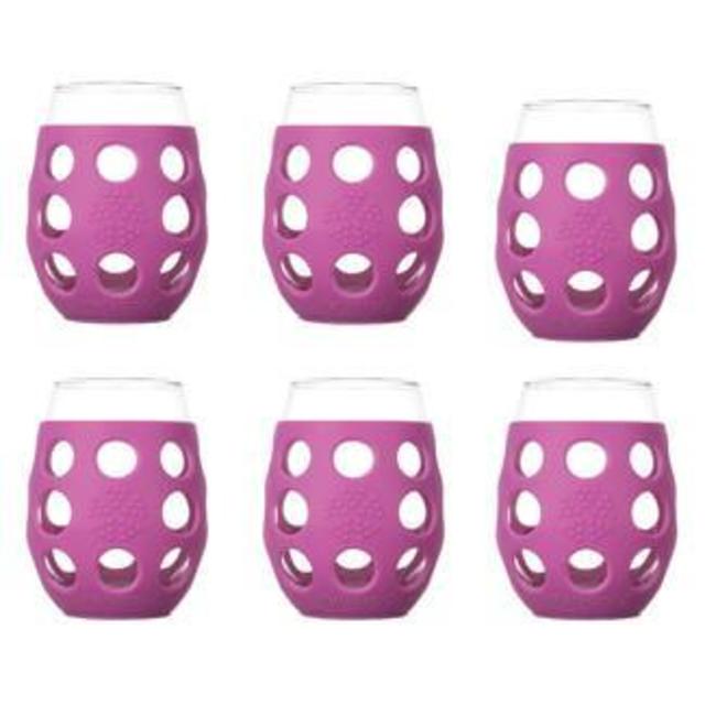 Life Factory Huckleberry wine glasses - set of 6