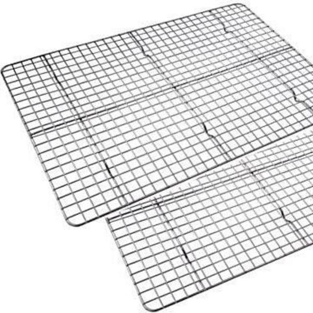 Checkered Chef Cooling Racks for Baking - Baking Rack Twin Set. Stainless Steel Oven and Dishwasher Safe Wire Cooling Rack. Fits Half Sheet Cookie Pan- set of 2