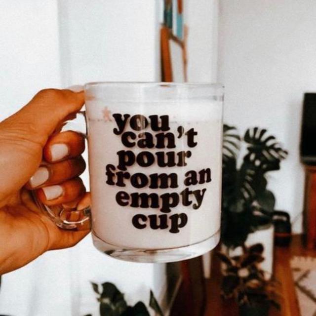 You Cannot Pour From An Empty Cup | Clear Glass Mug