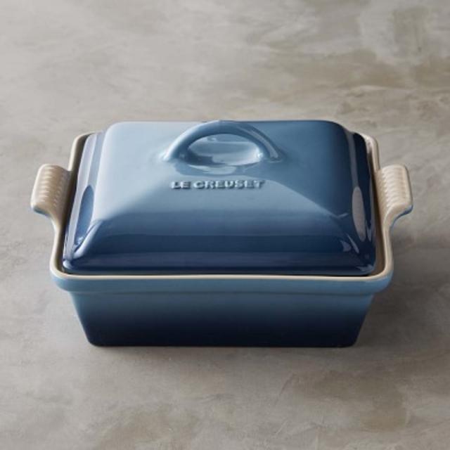 Le Creuset Heritage Stoneware Shallow Square Covered Baker
