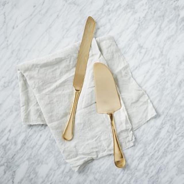 Gold Pie Serving Set