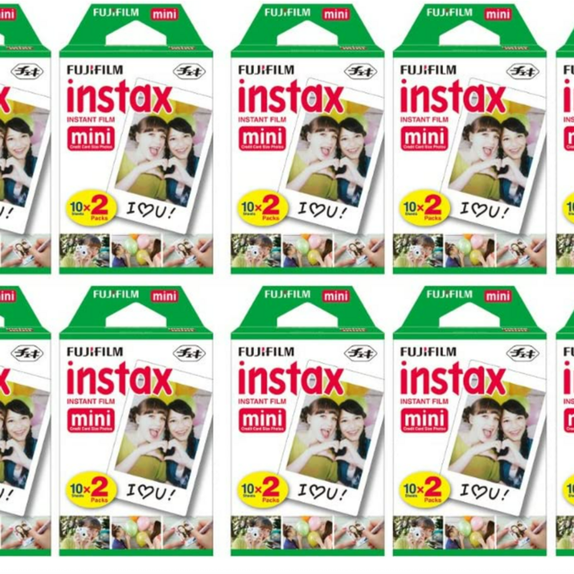 Fujifilm Instax Mini Instant Film (10 Twin Packs, 200 Total Pictures) for Instax Cameras