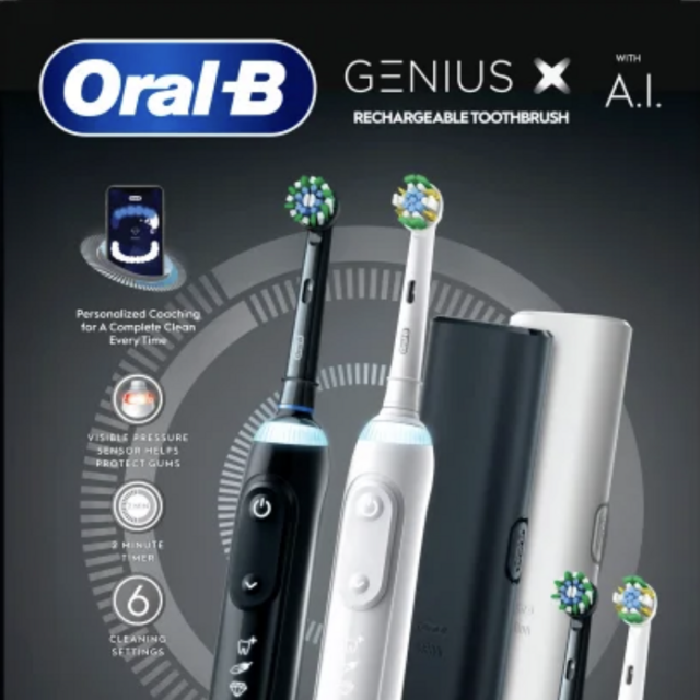 Oral-B Genius X Rechargeable Electric Toothbrush, 2-pack