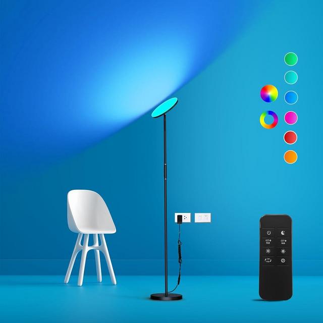 LED Floor Lamp, 3600LM 36W RGB Standing Lamp