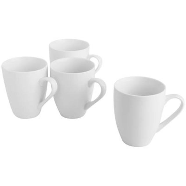Luminous Porcelain 4-Piece Mug Set       	                	                    Luminous Porcelain 4-Piece Mug Set