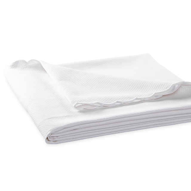 Matouk Diamond Pique Coverlet - King, White