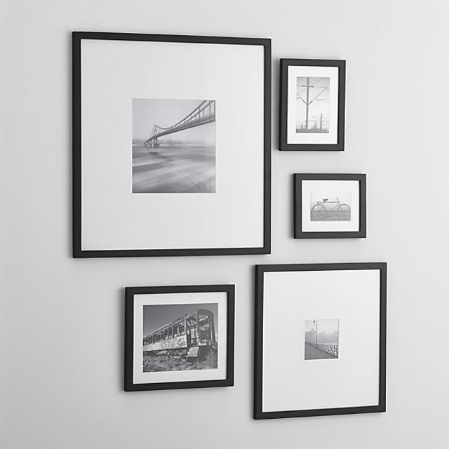 5-Piece Matte Black Picture Frame Set