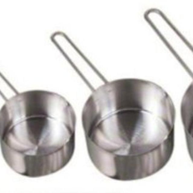 American Metalcraft MCW4 4-Pack Stainless Steel Measuring Cup Set with Wire Loop Handle