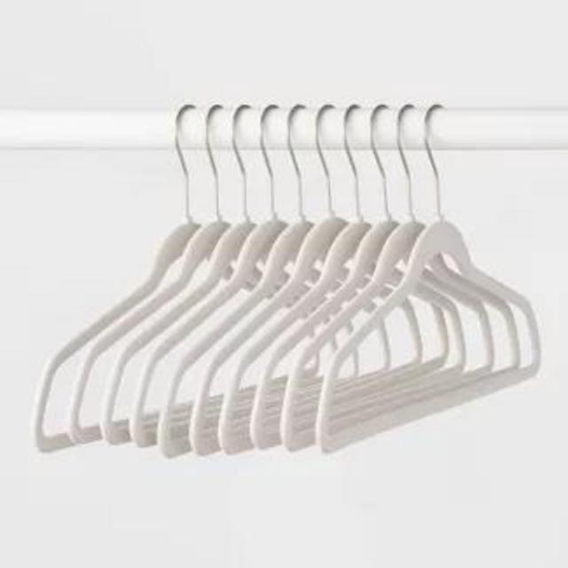 10pk Flocked Hangers - Brightroom™