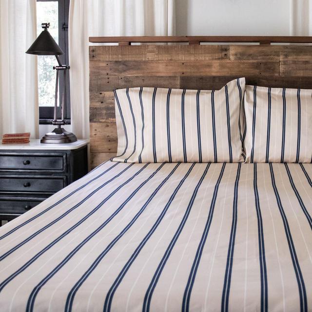 Queen Vertical Stripes-Cream (Sheet Set, pillow cases included)