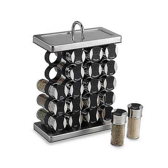 Olde Thompson 20-Jar Spice Organizer in Stainless Steel